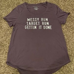 Purple shirt w/ white letters from Grayson Threads